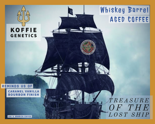 Treasure of the lost ship - whiskey barrel aged coffee